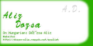 aliz dozsa business card